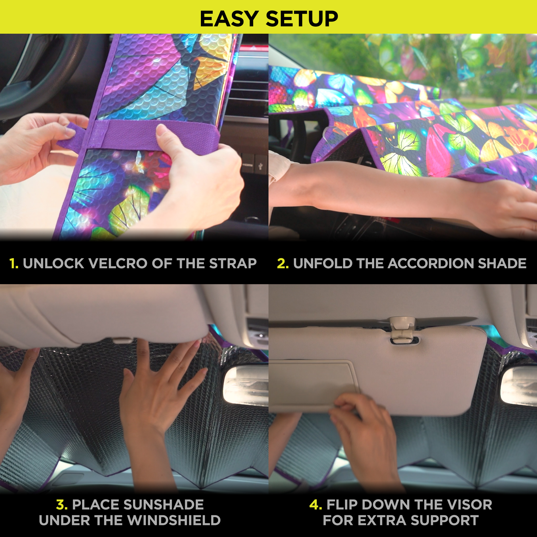 Auto Drive Universal Butterfly Accordion Sunshade photo 5