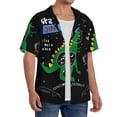 thumbnail image 2 of Kdxio Men'S Hawaiian Shirt For Men Short Sleeve Shirt Space Dino Cartoon Black Summer Casual Holiday Beach Button Down T-Shirts, 2 of 5