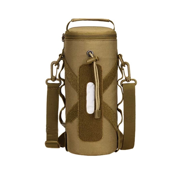 Naiovety Bolsa de agua de 1000ml para montañismo, soporte para hervidor de agua, paquete para deportes al aire libre, subpaquete de doble Escalada Marrón