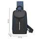 thumbnail image 3 of Bolsa antirrobo - Mochila cruzada para el pecho con bolsillo de seguridad para viajes y senderismo, 21x13x31cm, negra/azul, 3 of 7