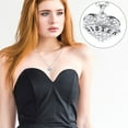 thumbnail image 3 of Carta Miembros de la familia Collar de corazón de diamante completo Accesorios de moda para mujer Wmkox8yi  sjalhkljlk1113, 3 of 5