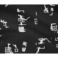 thumbnail image 5 of oneOone Tissu en Coton Flex Noir Abstrait pour Robe Tissu Imprimé au Mètre 40 Pouces de Large, 5 of 5