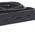 thumbnail image 4 of 3.5 Inch Desktop Floppy Bay Front Panel with 2 X USB 3.0 Type-A & 20Gbps Type-C Connector for PC Com, 4 of 5