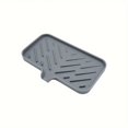 thumbnail image 5 of Silicone Kitchen Sink Organizer - Soap Dish Holder With Drain Tip, Countertop Scrubber Pad For Sponges & Brushes, Home Bathroom Essentials, 5 of 5