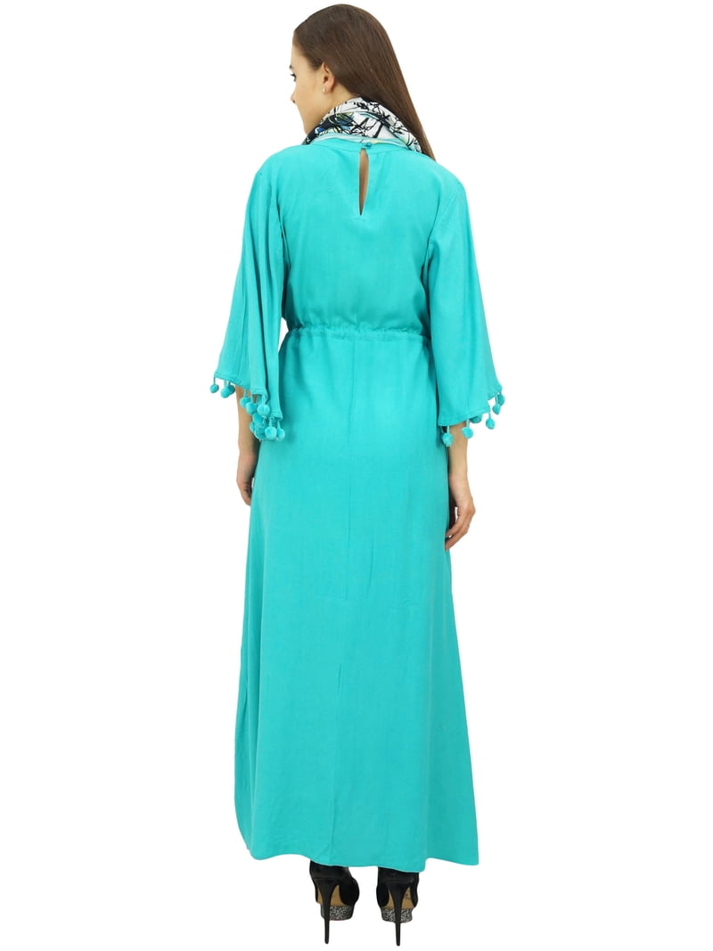 knee length dresses for ladies Pom Pom Paradise: 3-Tiered Maxi Dress with Adjustable Straps  Preppy  Palette Boutique