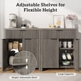 thumbnail image 6 of Aufeile Sideboard Buffet Cabinet with Drawer, Small Buffet Table with Adjustable Shelf, Modern Home Accent Furniture for Dining Living Room, Kitchen, Entryway, Gray Oak, 6 of 7
