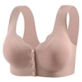 thumbnail image 2 of Stamzod Front Closure Bras for Older Women Wireless Push Up Bra Seamless T Shirt Bra No Underwire Everyday Bras, 2 of 5