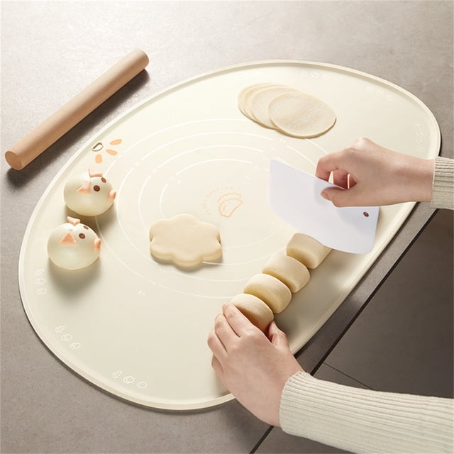 TIMIFIS Kneading Cushion Baking Cake Dough Fondant Rolling Kneading Mat Scale Table Grill Pad Kitchen Gadgets