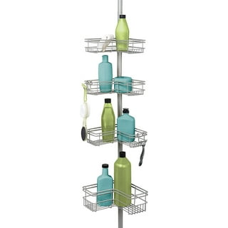 Zenna Home 2156NN Tension Pole Shower Caddy Nickel