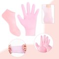 thumbnail image 5 of Yibooy Silicone Prevents Dryness Foot & Hand Spa Mask for Feet/Hand Care (Pink), 5 of 7