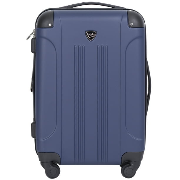 Travelers Club Chicago 20" Hardside Rolling Carry On Luggage Navy