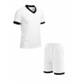 thumbnail image 4 of Gytharion 2 Piece Summer Tracksuits for Men V Neck Short Sleeve Shirt with Drawstring Elastic Waist Shorts Sets Soild Color Athletic Outfits, 4 of 8