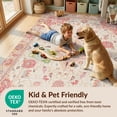 thumbnail image 4 of Design&I 8'x10' Washable Area Rug Extra Large Vintage Boho Distressed Ornate Frame Oversized Border for Dining Room, Office, Lounge, Snag-Free, 4 of 7