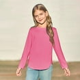 thumbnail image 6 of Girls Shirts Size 9-10 Girls Shirt Girls Long Sleeve Shirts Kids Arc Hem Side Slit Soft Tunic Tops T Shirts 1440, 6 of 6