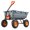 grey, variant on Garden Dump Cart Wagon, Poly Dump Cart with 10in Tires & 180° Towing Handle, Heavy Duty Wheelbaroow Yard Dump Carts and Wagons for Lawn Tractor, 800 Pound Capacity