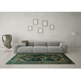 thumbnail image 3 of Ahgly Company Indoor Rectangle Persian Turquoise Blue Traditional Area Rugs, 2' x 3', 3 of 4