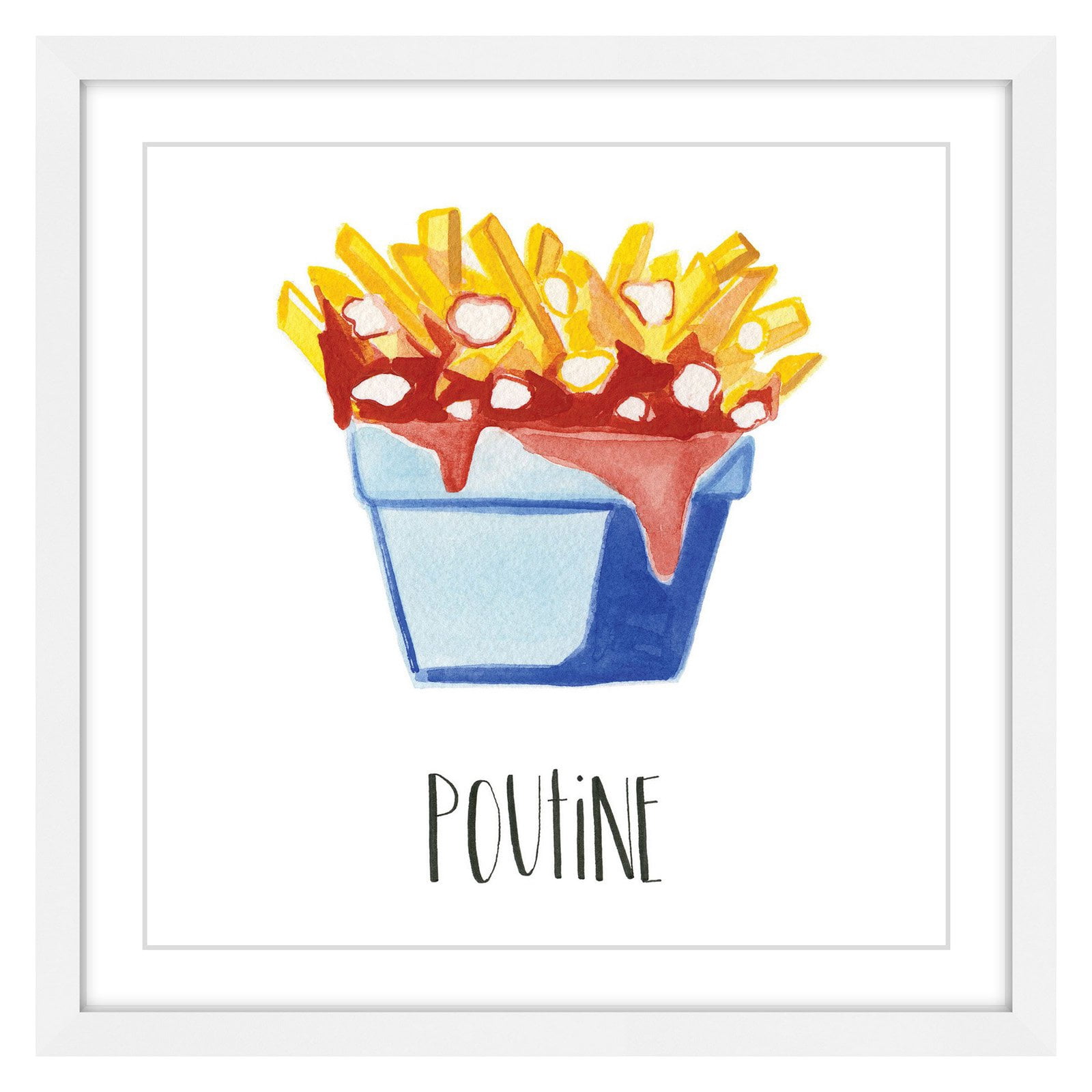 Marmont Hill "Poutine" By Molly Rosner Framed Painting Art Print, 32.0" x 1.5"