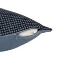 thumbnail image 3 of Ox Bay and Stacy Garcia 20" x 20" Blue/White Embroidered Geometric Cotton Adult Decorative Feather Filled Pillow, 3 of 7