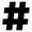 1pcs, variant on Number Sign Hashtag Symbol Vinyl Decal Sticker