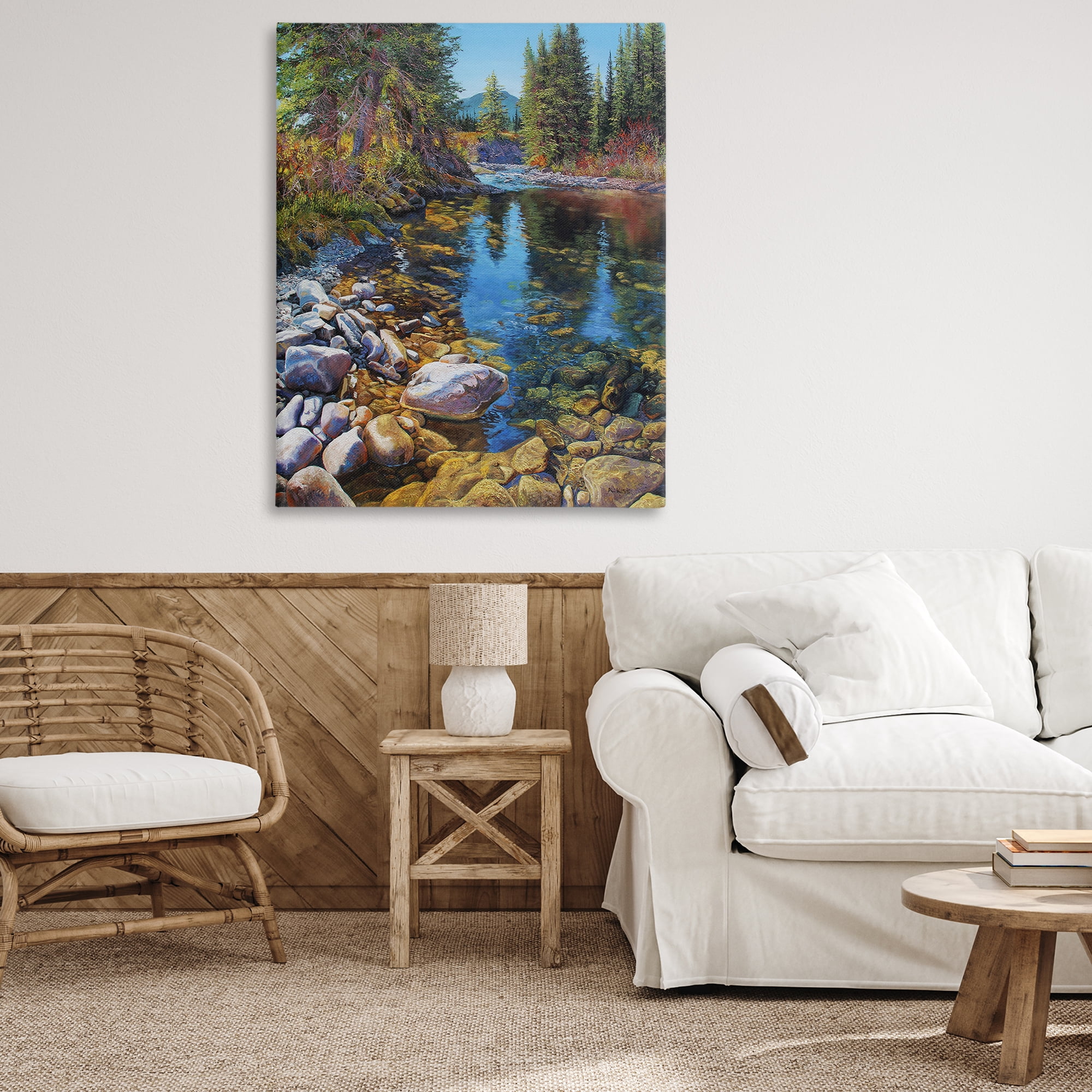 Stupell Industries Etherington Creek View Landscape & Nature Painting Wrapped Canvas Art Print Wall Art, 36 x 48