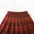 thumbnail image 4 of GigrtiJin Toddler Teens Girls' Skirt Plaid Printed High Waisted Student Pleated Skirt Fall Winter Preppy Thermal Skirt 3-15 Years, 4 of 5