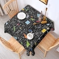 thumbnail image 2 of Math Equations Colorful Doodles Black Pattern Square Tablecloth,Waterproof Square Table Cover,Wipeable Spillproof Washable Table Cover for Home Kitchen Party Decor 42"X42"(107x107cm), 2 of 6