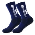 thumbnail image 1 of Anti-Rutsch Sportsocke Herren Damen Senioren Rutschfest Slipper Socken Grip Trainingsocke für Fußball Basketball Gym Yoga-marineblau, 1 of 1