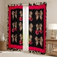 thumbnail image 2 of Feelyou Bowknot Black Out Curtains, Cheetah Leopard Print Curtains Pack of 2 (42x63 Each), 2 of 6