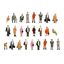 Almencla 25 Pieces 1/87 Miniature Model Passenger Figures Figurines Layout Toys HO Scale Building Street Scene Decoration DIY Projects