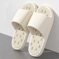 thumbnail image 2 of Unisex Massage Slippers Beige Non Slip Quick Dry Lightweight EVA House Shoes for Indoor Outdoor Open Toe Bathroom Slippers,Size 7.5-8.5, 2 of 8