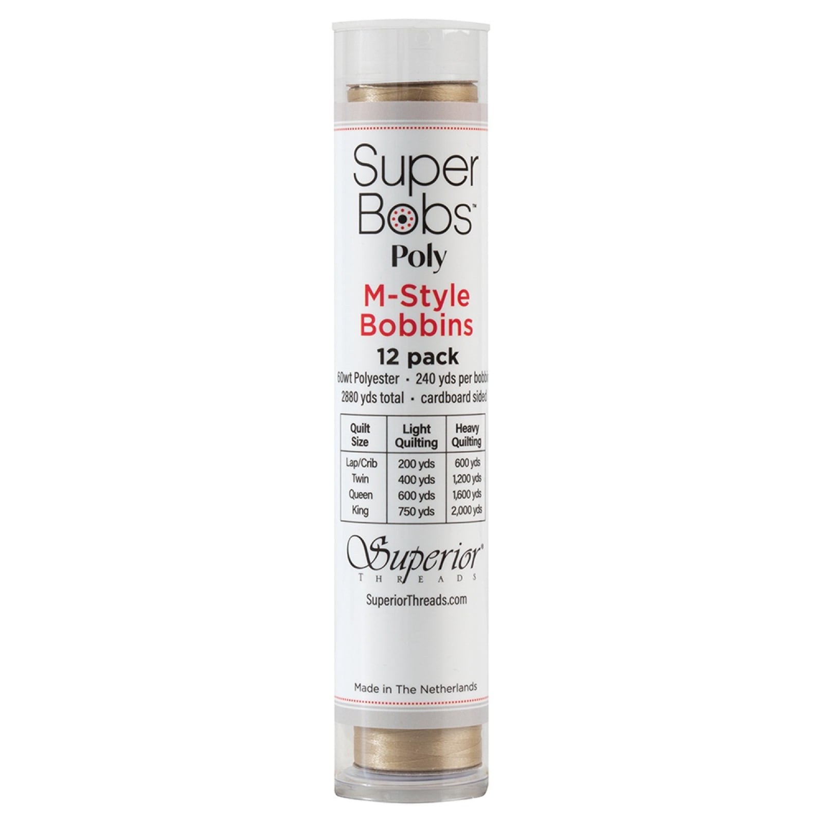 SuperBobs Polyester M-Style Bobbin 12 Pack Beach