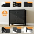 thumbnail image 3 of VENTOPYR 3 Drawer Dresser,Morden Black Chest of Drawer for Bedroom,Wood Storage Dresser for Living Room, Study Room, 3 of 7