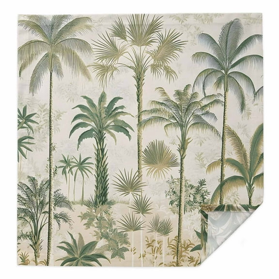 Palm Tree Cloth Napkins Washable Set of 1, Sage Green Tropical Nature Plant Watercolor Reusable Dinner Table Napkins Cloth Bulk for Weddings Kitchen Restaurants Hotel Events Parties 20 x 20 Inch