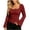 Wine, variant on CHGBMOK Women's Flared Long Sleeve Shirts Square Neck Blouse Fall Outfits Ribbed Slim Fit Work Tops