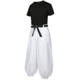 thumbnail image 4 of Disfraz de Anime Jujutsu Kaisen Fushiguro Toji para adultos, traje de Cosplay Unisex de manga corta, pantalones superiores, uniforme de fiesta de Halloween, 4 of 4