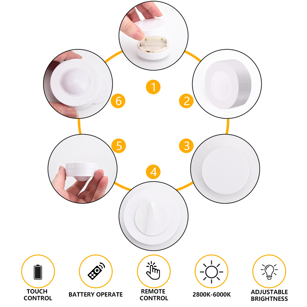 Buy SHWCELL Puck Light with Remote, 3Pack LED Under Lighting