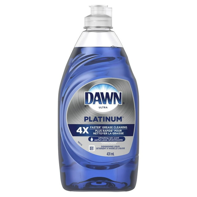 Dawn Platinum Détergent à Vaisselle Liquide, Parfum Pluie Rafraîchissante, 431ML
