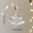 thumbnail image 3 of 1 pieza de copo de nieve navideño, alce, árbol de Navidad, colgante, corona de ciervo de cristal de Noel, adornos colgantes, regalos de festival de Año Nuevo de Navidad, 3 of 5