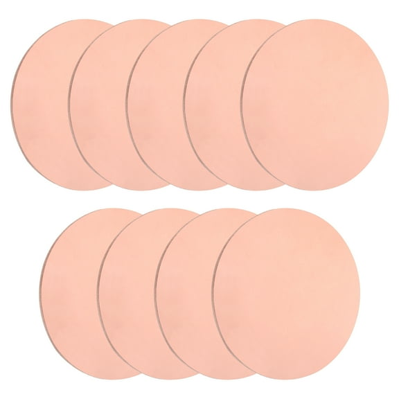 Uxcell 9 PackCopper Round Plate, 0.03"(0.8mm) Thick 1.2"(30mm) Dia T2 Pure Copper Sheet
