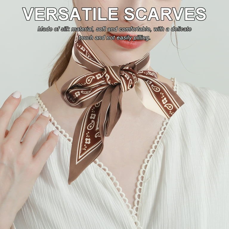Silk Scarf Tote Bag for Women Purse Tote Silk Neckerchief Ponytail