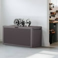 thumbnail image 3 of 90gal Outdoor Garden Plastic Storage Deck Box Chest Tools Cushions Toys Lockable Seat, 3 of 8