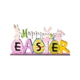 thumbnail image 1 of Feliz Pascua ornamento alfabeto artesanía estatuilla estatua fiesta suministros decoración de madera para escritorio de vacaciones decoración PASCUA DE RESURRECCIÓN Sunnimix Artesanía de Pascua, 1 of 8