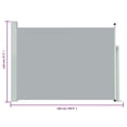 thumbnail image 4 of vidaXL Auvent Latéral Rétractable pour Patio 120x500 cm Gris, 4 of 5
