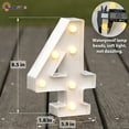 thumbnail image 2 of Light Up LED Letters Lights Sign 26 Alphabet and 10 Number Big Lights Letter for Party Birthday Bar Battery Powered Christmas Decor Letter Lights (Warm White), 2 of 6