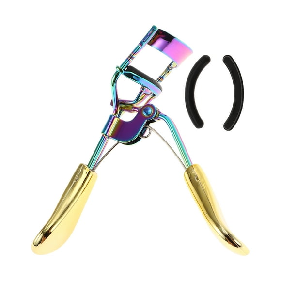 Rizador de pestañas dorado colorido de acero al carbono para mujeres, 1 Pcs, para viajes de negocios