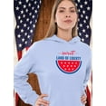 thumbnail image 2 of Sweet Land Of Liberty Melon Hoodie Women -Image by Shutterstock, Female XX-Large, 2 of 4