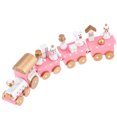 thumbnail image 2 of Shisuyan Christmas Train Desktop Train Four Section Train Table Train Decor Wooden Train Decor Christmas Theme Decor Table Ornament, 2 of 8