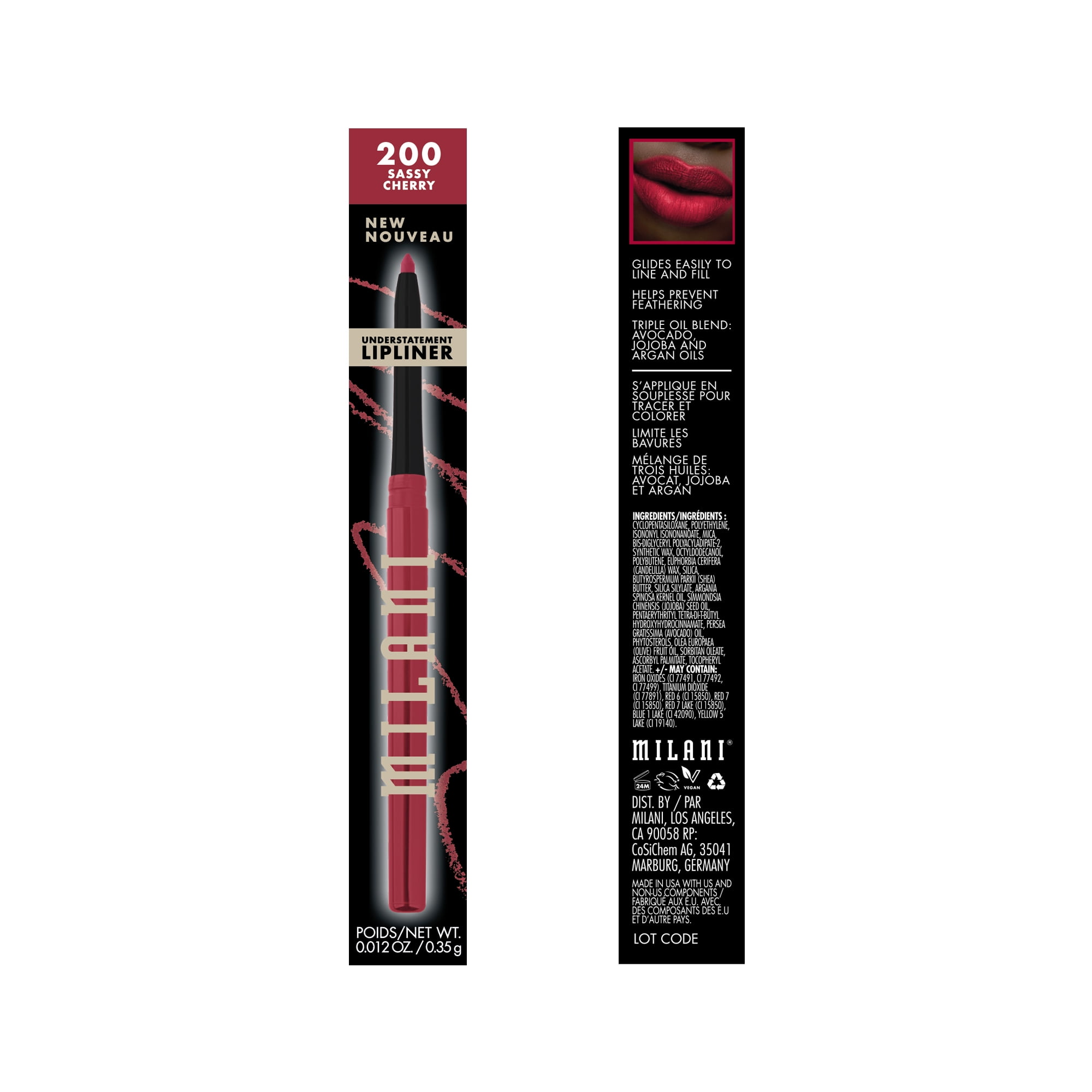 Milani Understatement Lip Liner, Sassy Cherry
