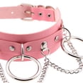 thumbnail image 3 of Qarigey Harajuku Chocker Sexy Lock Key Remaches Black Goth Punk Chokers Gothic Gargantilla Collar para mujeres Hip Hop Cosplay Ropa, zapatos y accesorios Miscelánea Rosado, 3 of 6