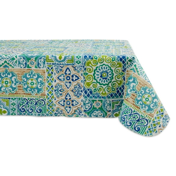 Design Imports 70361A 60 x 84 in. Spanish Tile Vinyl Tablecloth